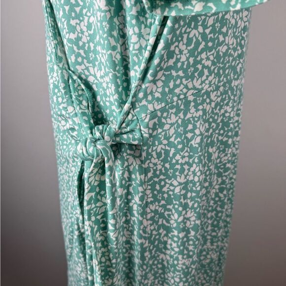 Lands' End Women’s Large Vneck Wrap Midi length Patterned Dress cotton - Picture 5 of 14